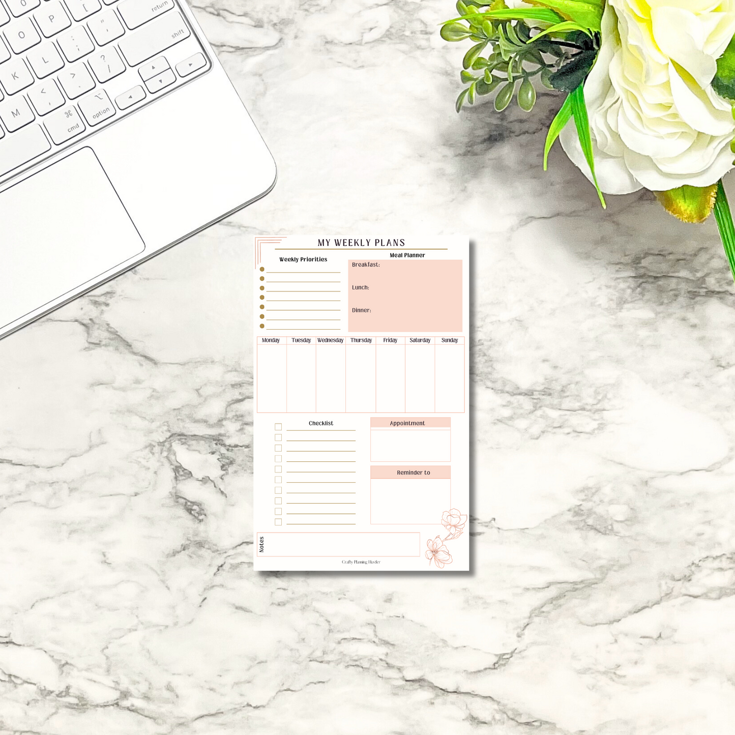 My Weekly Plans - Notepad