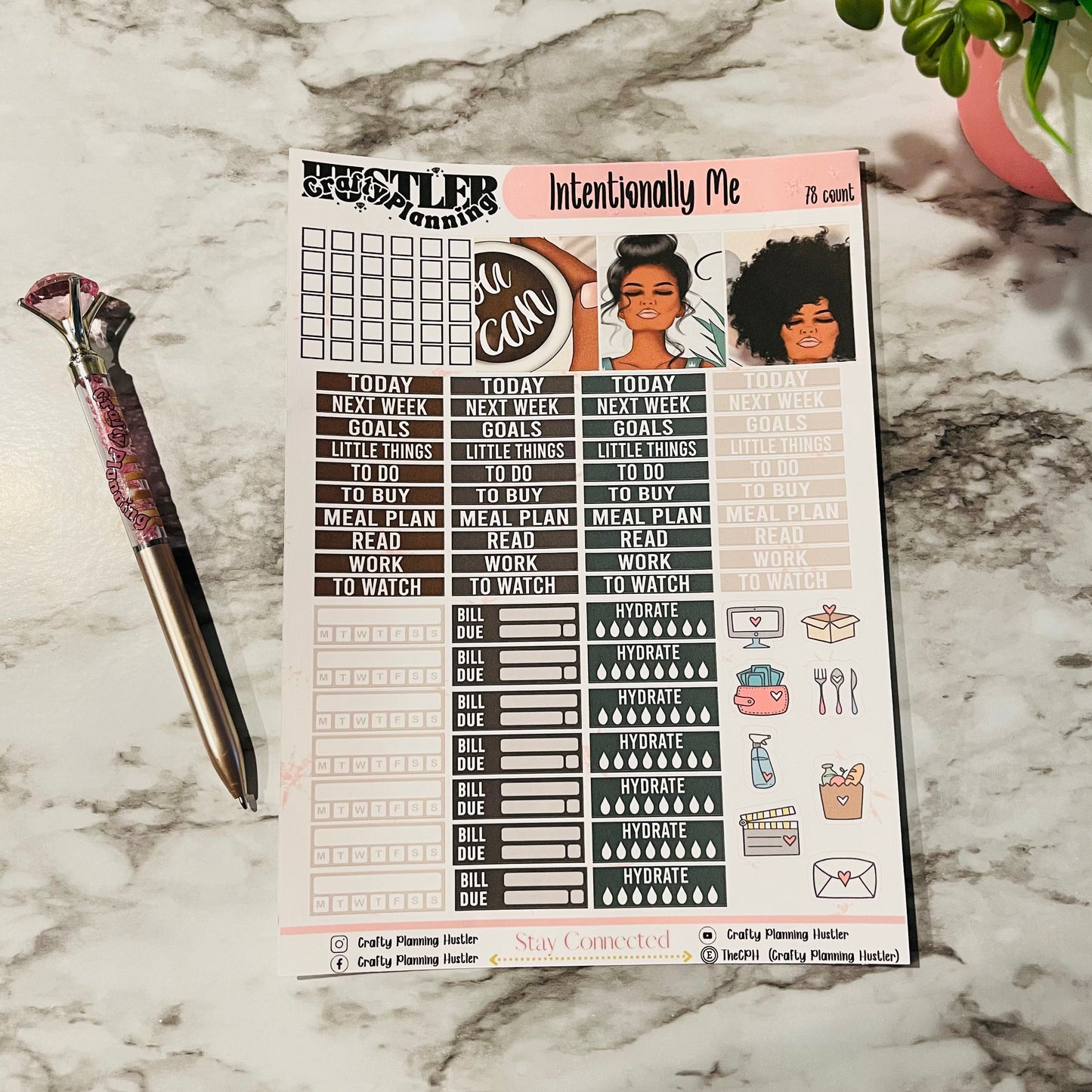 Intentionally Me - Sticker Sheet Combo