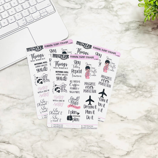 My Motivation - Script Sticker Sheet