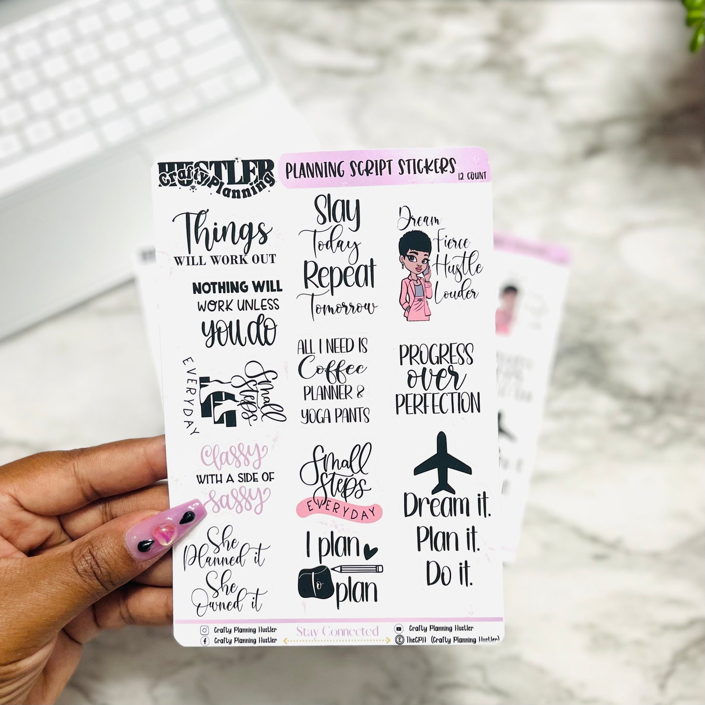 My Motivation - Script Sticker Sheet