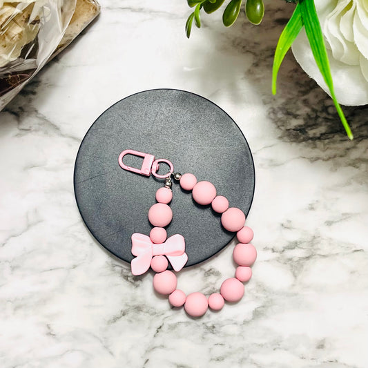 Charmed Bubblegum Bow Wristlet - Keychain